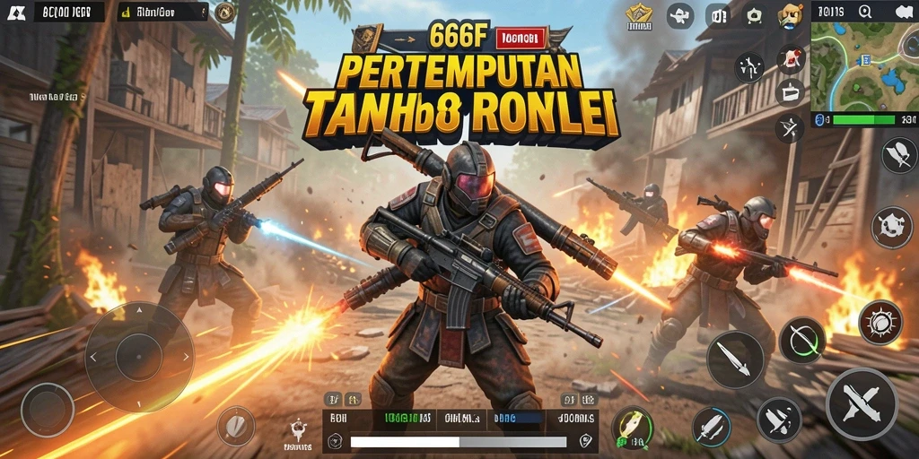 Screenshot gameplay 666F dengan aksi seru Battle Royale.