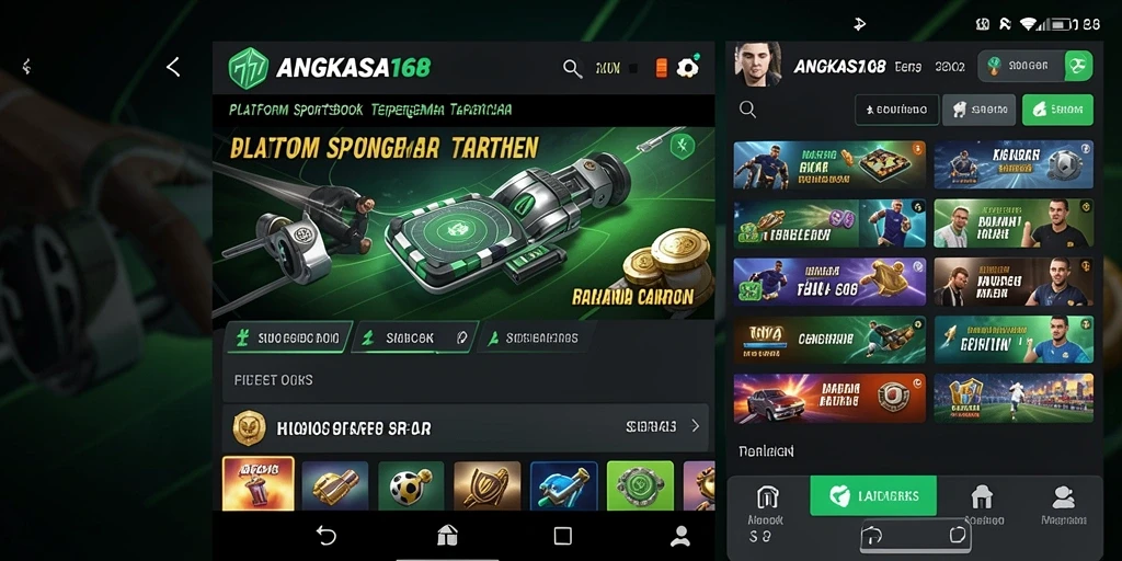 Tampilan gameplay interaktif dari aplikasi Sportsbook ANGKASA168.