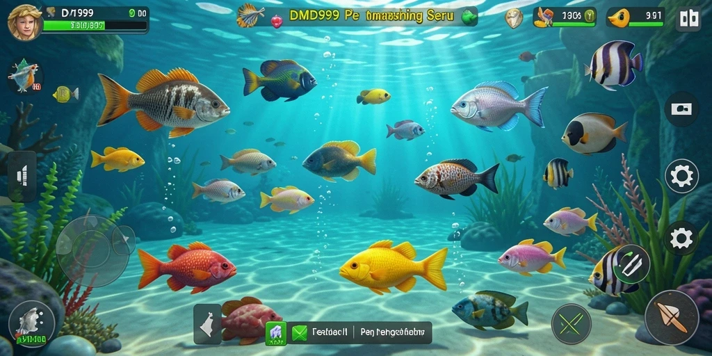 Tangkapan ikan yang menakjubkan dalam gameplay DMD999.