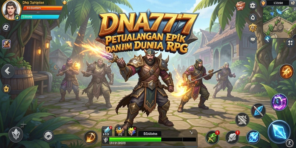 Tangkapan layar menunjukkan pertempuran epik dalam permainan RPG.