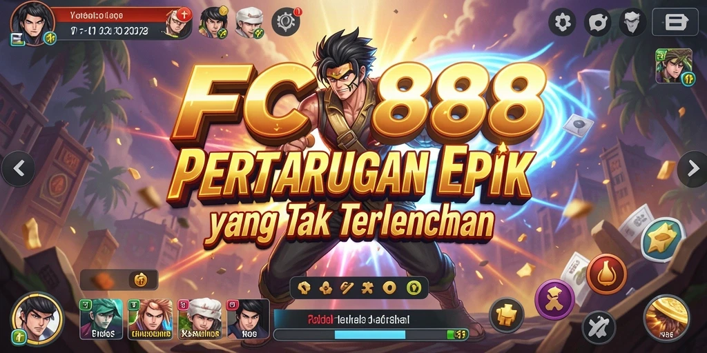 Tangkapan layar menampilkan pertarungan mendebarkan di FC888.