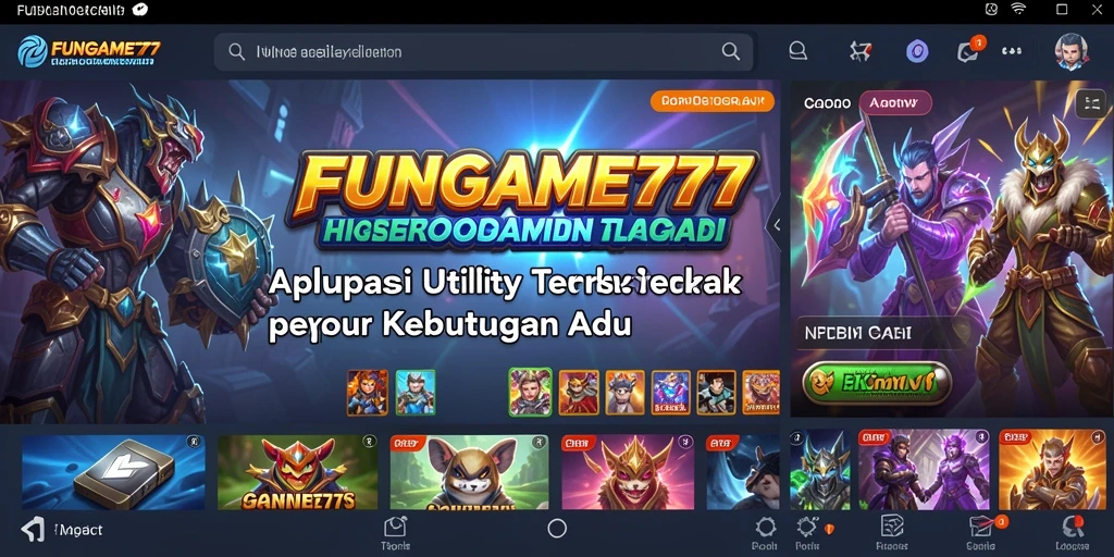 Screenshot utama FUNGAME777 menampilkan antarmuka yang bersih dan mudah digunakan.