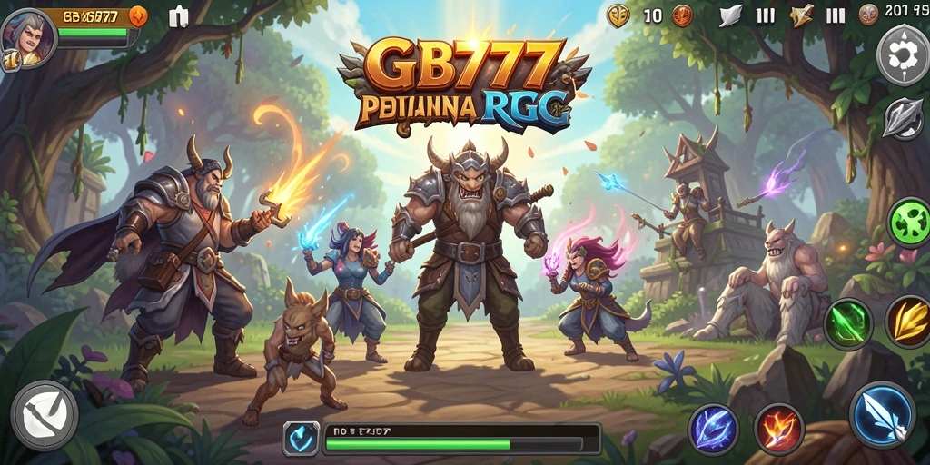 Tangkapan layar menunjukkan aksi seru di dunia RPG GB777.
