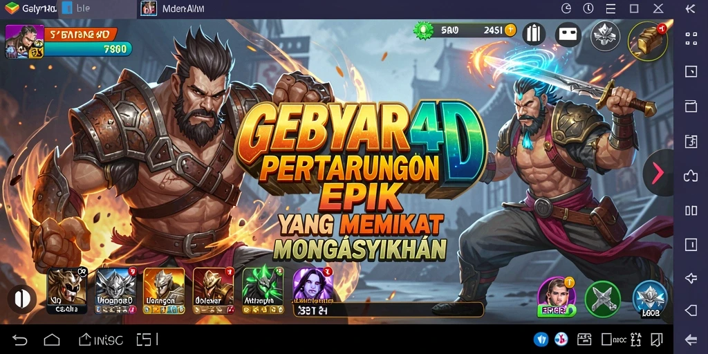 Gameplay mendebarkan di GEBYAR4D dengan pertarungan yang intens.