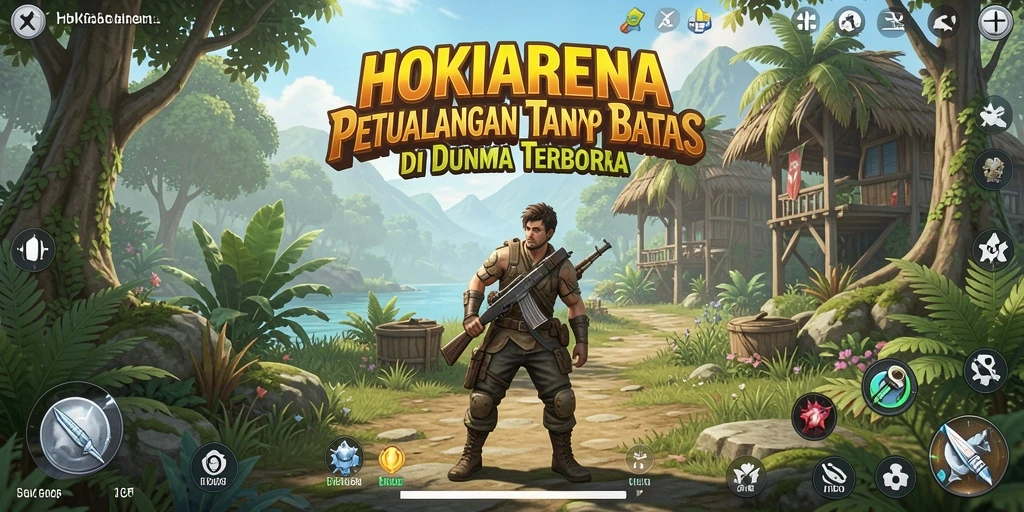 Gameplay HOKIARENA yang menarik di dunia terbuka.
