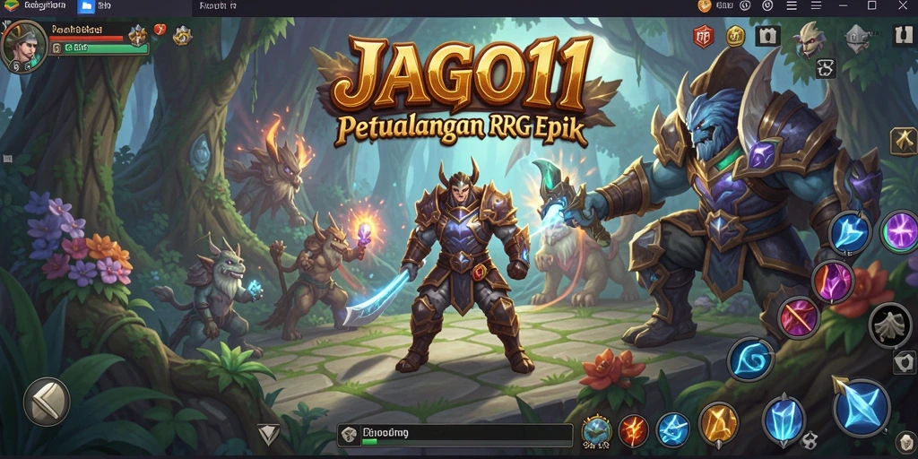 Tangkapan layar dari gameplay JAGO11 menampilkan aksi pertempuran yang intens.