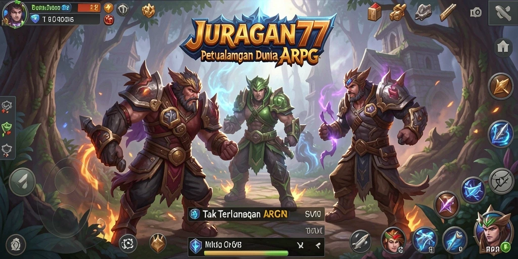 Tampilan menakjubkan dari gameplay ARPG JURAGAN77.