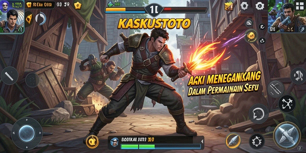 Screenshot KASKUSTOTO menampilkan pertempuran yang intens dan mendebarkan.