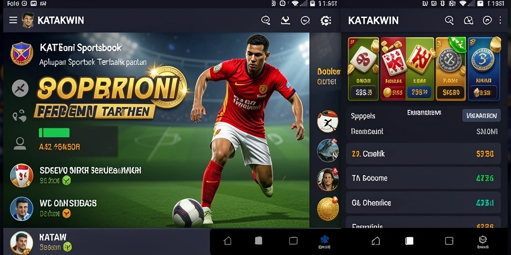 Tampilan gameplay KATAKWIN menampilkan opsi taruhan menarik dalam olahraga.