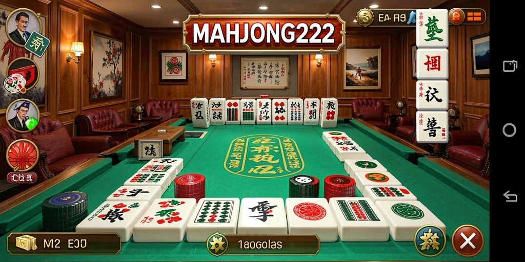 Tampilan gameplay seru di MAHJONG222 dengan tantangan Mahjong yang menarik.