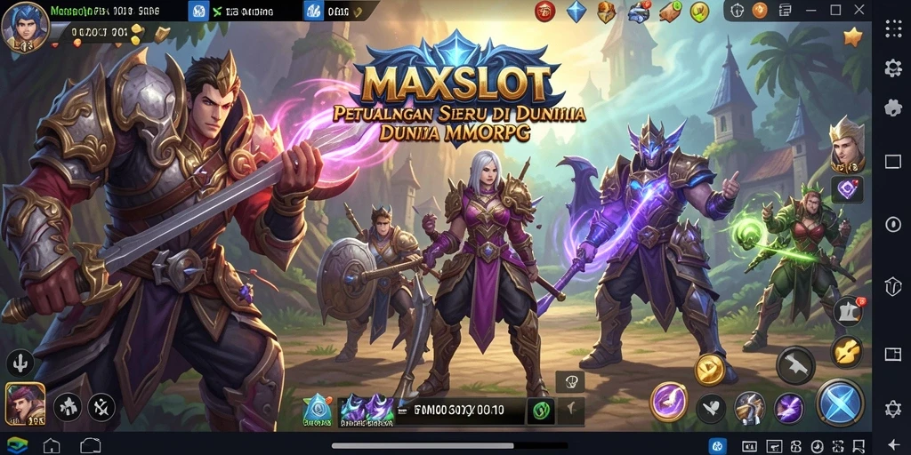 Tampilan menarik dari gameplay seru di MAXSLOT MMORPG.