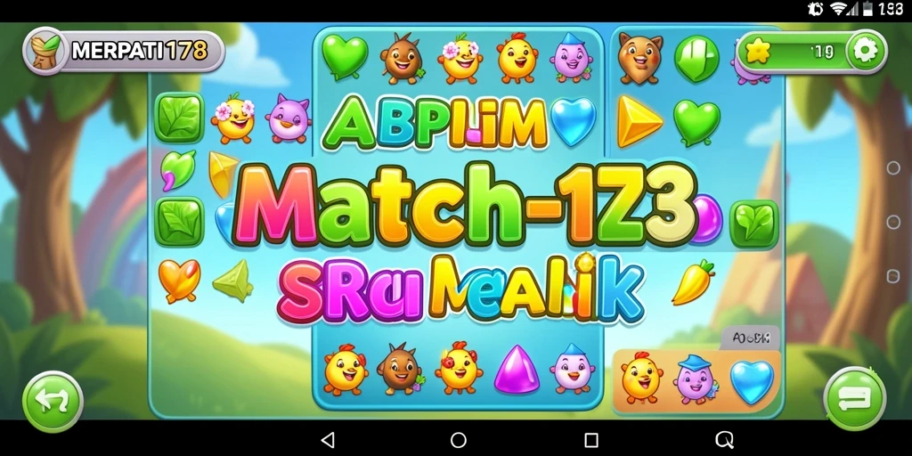Tampilan gameplay seru MERPATI178 dengan level Match-3 yang menantang.