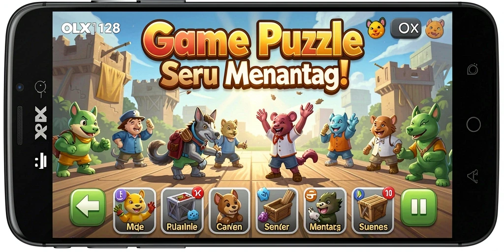 Tampilan gameplay OLX128 yang menawan dan menantang.