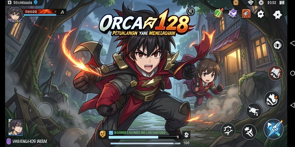 Screenshot gameplay yang menarik dalam dunia Anime ORCA128.