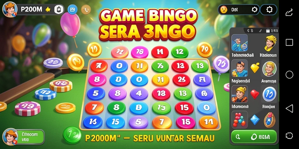 Tampilan gameplay Bingo P200M yang seru dan interaktif.