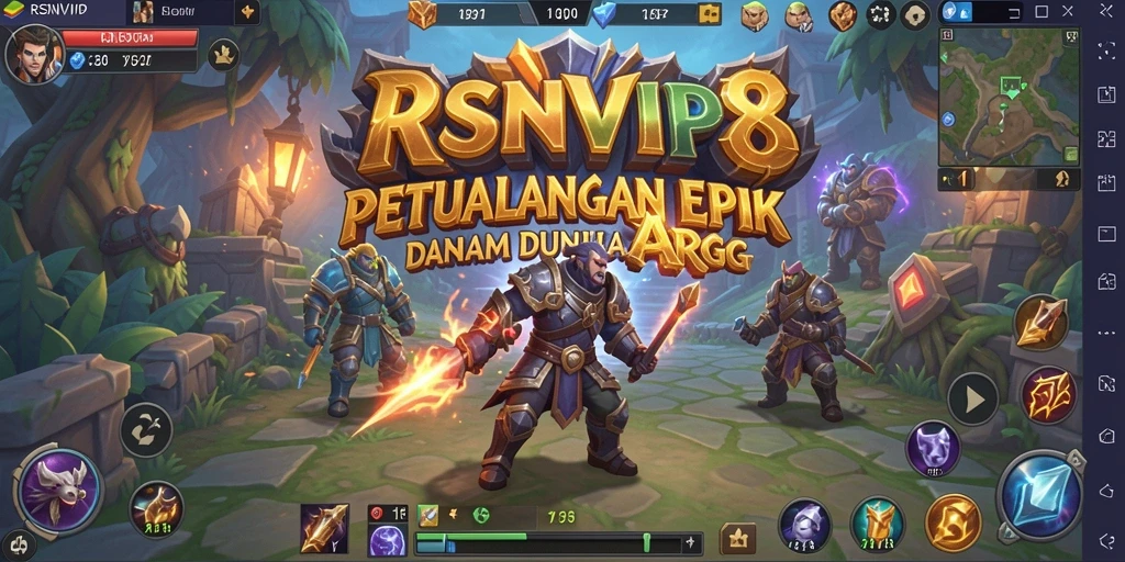 Tangkapan layar gameplay RSNVIP8 menampilkan aksi seru dalam dunia ARPG.