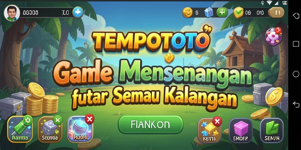 Tangkapan layar gameplay TEMPOTOTO yang menyenangkan dan interaktif.