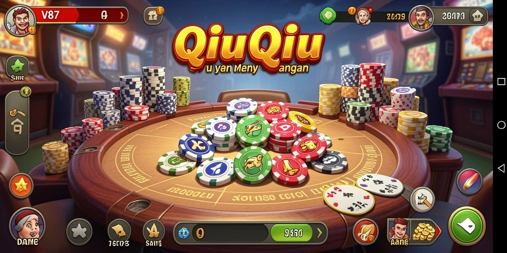 Tampilan gameplay menarik dalam permainan QiuQiu V87.