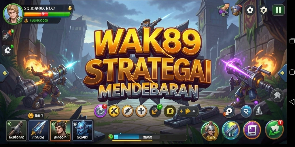 Screenshot gameplay WAK89 yang menunjukkan strategi dan pertempuran yang intens.