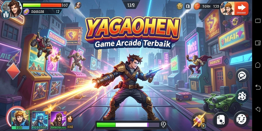 Tampilan gameplay YAGAOHEN yang penuh warna dan menantang.
